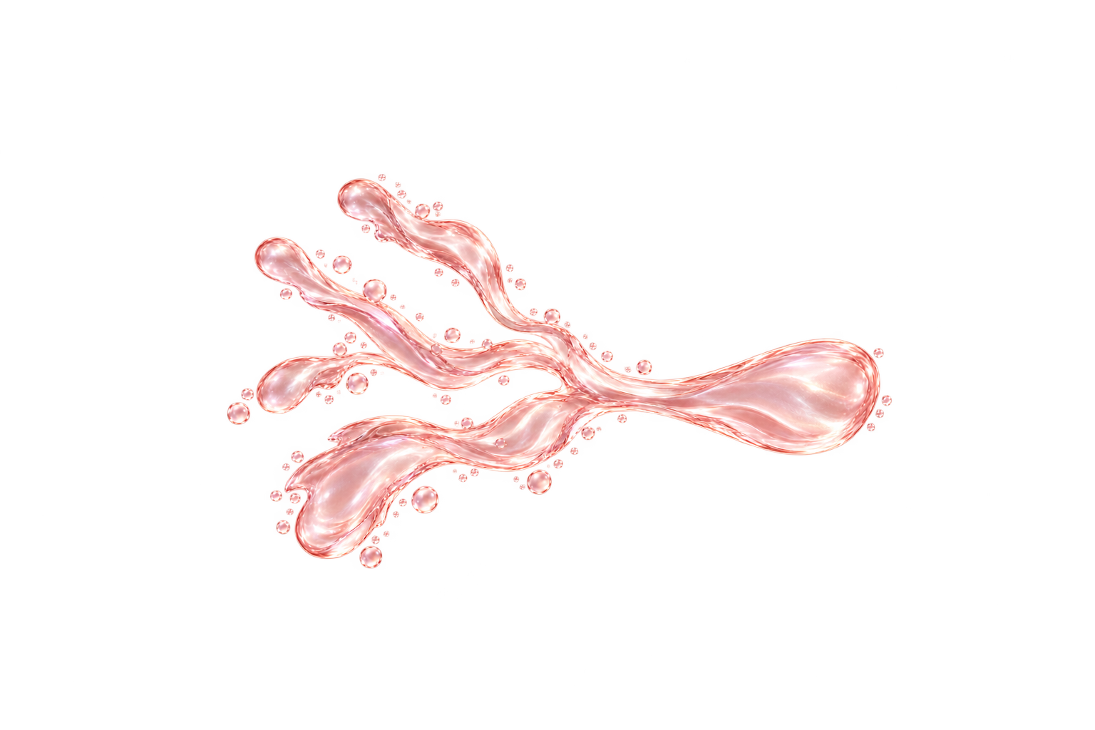Flowing blush streams converging into one clear path