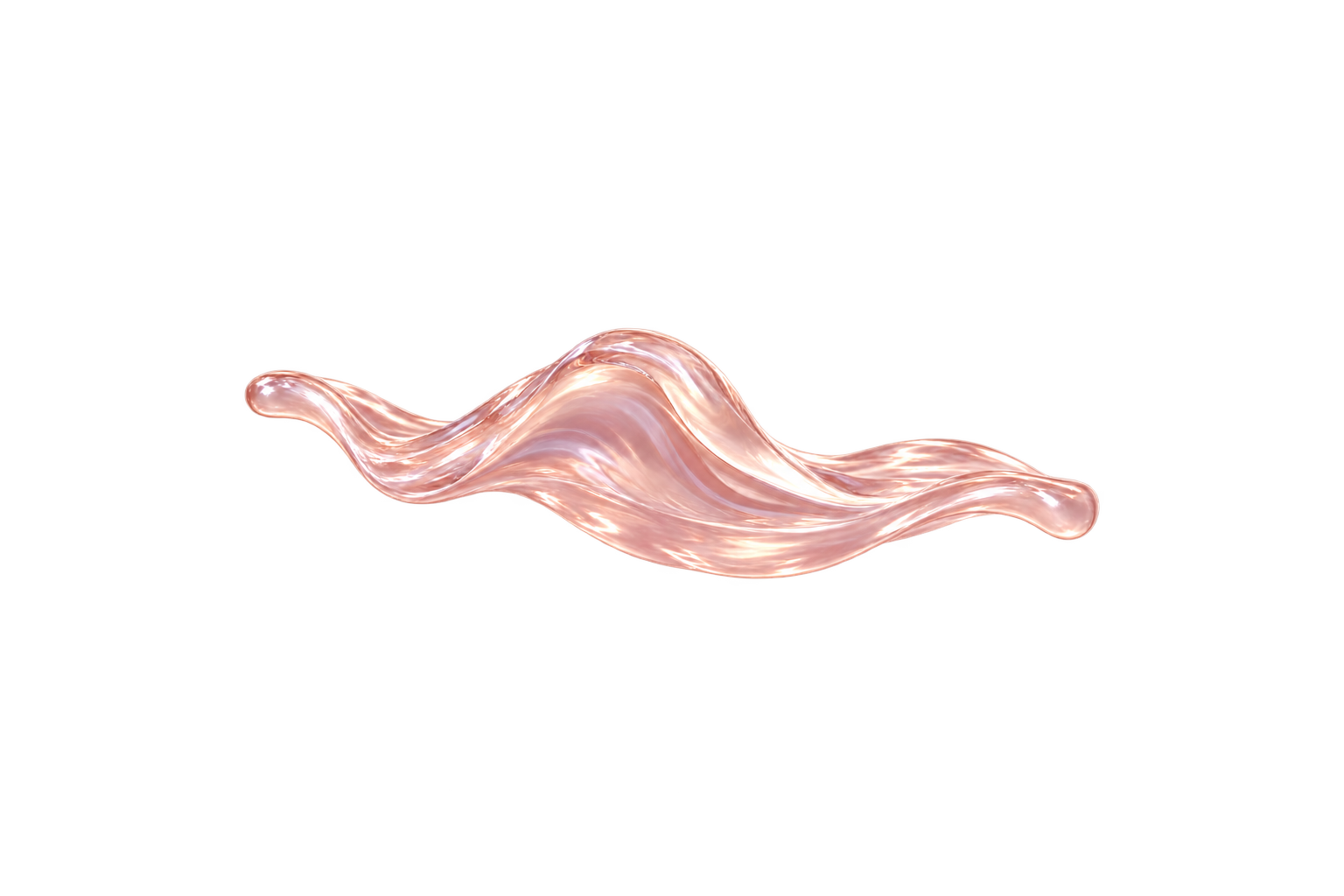 A calm pearlescent liquid wave smoothing into blush